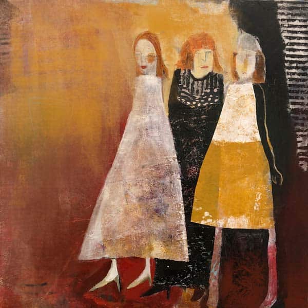 The Wedding Party The Wedding Party, an abstract figurative artwork developed from an abandoned painting using a digital sketchbook.